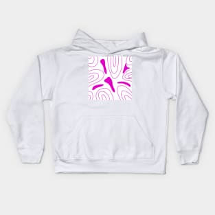 purple pink white abstract pattern design Kids Hoodie